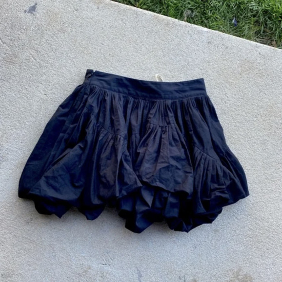 Bubble Hem Mini Skirts